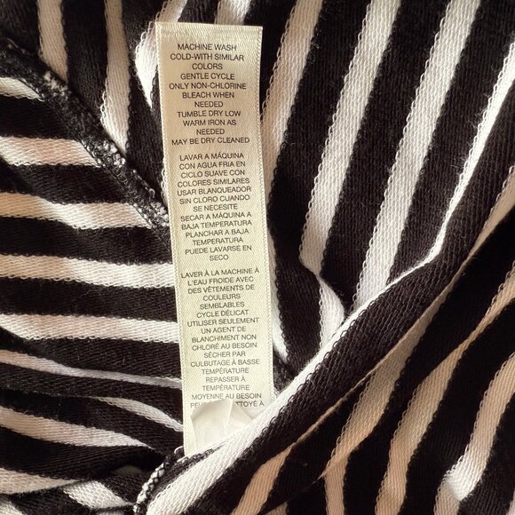 Chicos Zenergy Black Stripe Maxi Skirt Size 2 - Large - Picture 7 of 13